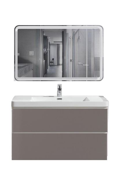 Picture of Milan GREY and WHITE 900 mm L Bathroom cabinet SET, 2 drawers, DELIVERED to MAIN Cities
