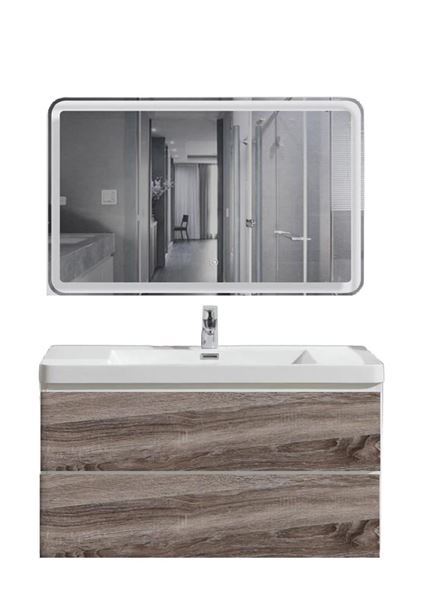 Picture of Milan SILVER OAK and WHITE 900 mm L Bathroom cabinet SET, 2 drawers, FREE delivery to JHB and Pretoria