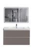 Picture of Milan SILVER OAK and WHITE 900 mm L Bathroom cabinet SET, 2 drawers, Delivered to MAIN Cities