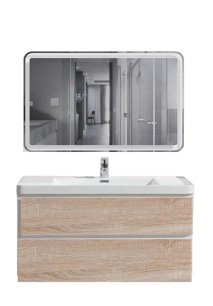 Picture of Milan WHITE OAK and WHITE Bathroom cabinet SET 900 mm L, 2 drawers, FREE delivery to JHB and Pretoria