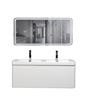 Picture of Milan WHITE OAK and WHITE double bathroom cabinet SET 1200 mm L, 1 drawer, FREE delivery to JHB and Pretoria
