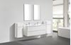 Picture of Milan WHITE OAK and WHITE double bathroom cabinet SET 1200 mm L, 2 drawers, DELIVERED to MAIN cities