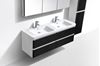 Picture of Milan BLACK and White double bathroom cabinet SET 1500 mm L, 4 drawers, DELIVERED to MAIN cities