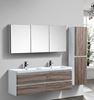 Picture of Milan BLACK and White double bathroom cabinet SET 1500 mm L, 4 drawers, DELIVERED to MAIN cities