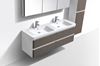 Picture of Milan GREY and White double bathroom cabinet SET 1500 mm L, 4 drawers, DELIVERED to MAIN cities