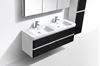 Picture of Milan SILVER OAK and White double bathroom cabinet SET 1500 mm L, 4 drawers, FREE delivery to JHB and Pretoria