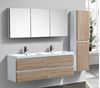 Picture of Milan SILVER OAK and White double bathroom cabinet SET 1500 mm L, 4 drawers, FREE delivery to JHB and Pretoria