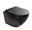 Picture of Bijiou Luxuriant  BLACK matt wall hung toilet pan with soft close toilet seat
