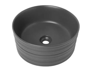 Picture of Bijiou Deviance freestanding ONYX GREY basin, 410 x 410 x 180 mm Vitreous China