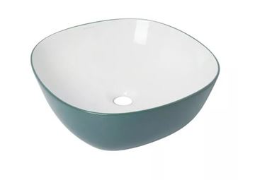 Picture of Bijiou Evoque PICTO BLUE freestanding basin, 410 x 410 x 145 mm Vitreous China