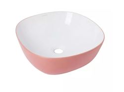 Picture of Bijiou Evoque BLUSH PINK freestanding basin, 410 x 410 x 145 mm Vitreous China