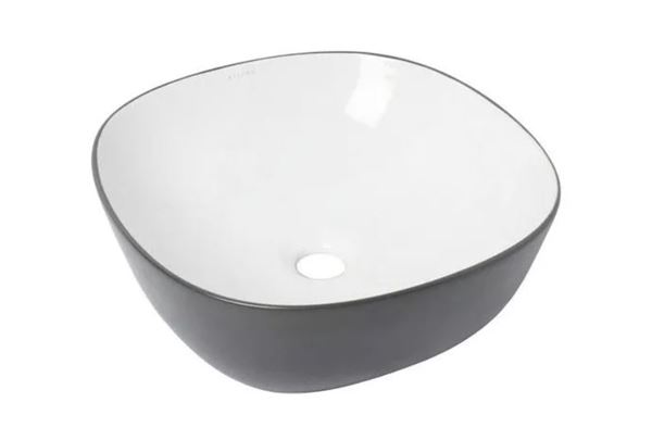 Picture of Bijiou Evoque ONYX GREY freestanding basin, 410 x 410 x 145 mm Vitreous China