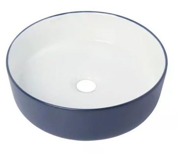 Picture of Bijiou Senseulle AZURE NAVY freestanding round basin 360 mm dia Vitreous China