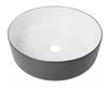 Picture of Bijiou Senseulle PICTO BLUE freestanding round basin 360 mm dia Vitreous China