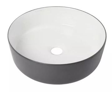 Picture of Bijiou Senseulle ONYX GREY freestanding round basin 360 mm dia Vitreous China