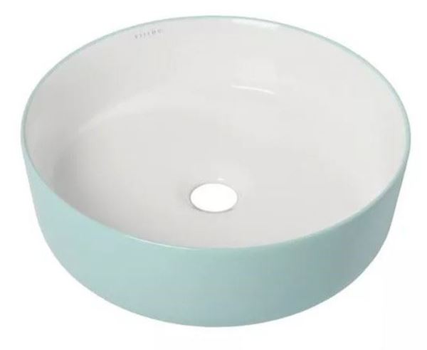 Picture of Bijiou Senseulle JUNIPER GREEN freestanding round basin 360 mm dia Vitreous China