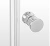 Picture of Entree Square Semi Frameless  shower with PIVOT Door, CHROME plated rails