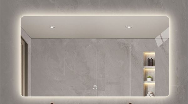 Picture of Rechargeable Backlit Double LED mirror 1200 x 600  with 3 colours mode