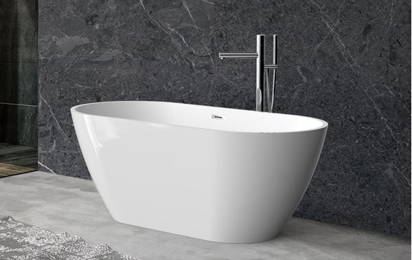 Picture of EOS Freestanding acrylic bath 1500 x 730 x 580 mm H, DELIVERED by courier to MAIN cities