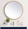 Picture of GOLD frame LED ROUND mirror 900 mm with 3 colors mode & demister / defogger