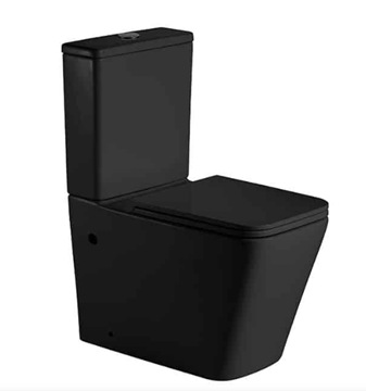 Picture of Gio Sintra BLACK Rimless close couple toilet