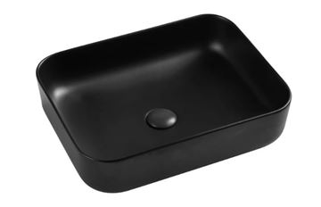 Picture of Rectangular BLACK Basin 500 x 390 mm, vitreous china