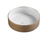 Picture of Sianna GOLD and White Round Vitreous China Basin 355 mm diameter