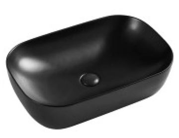 Picture of BLACK Elliptical Over Counter Basin 500x390x150mm H, Vitreous China  