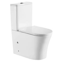 Picture of Gio Braga rimless close couple toilet with soft close toilet seat