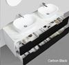 Picture of Trento double bathroom cabinet SET 1500 mm L, BLACK and White, Calacatta countertop, 2 basins and 4 drawers, FREE delivery to JHB and Pretoria
