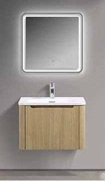 Picture of  Azzaro OAK finish bathroom cabinet 600 x 465 x 425 H with 1 drawer, Fluted design all around, FREE delivery to JHB/ PRETORIA