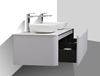 Picture of Monza WHITE double bathroom cabinet 1600 mm L, Fluted design, Modena oval quartz composite basins, Sintered stone countertop, FREE delivery to JHB/ PTA