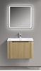 Picture of Azzaro OAK finish bathroom cabinet 600 x 465 x 425 H with 1 drawer, Fluted design all around, delivered to main cities