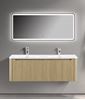 Picture of Azzaro OAK finish double bathroom cabinet 1200 x 480 x 425 H with 1 drawer, Fluted design all around, DELIVERED to main cities