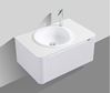 Picture of Monza WHITE bathroom cabinet 800mm L, Fluted design, Wave basin, Sintered stone countertop, DELIVERED to Main Cities